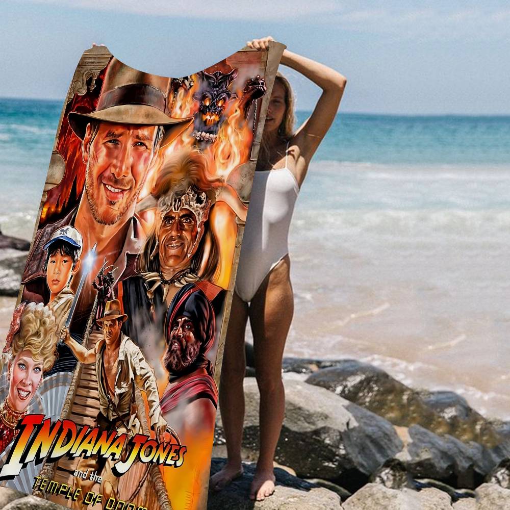 

Action Adventure Film I-Indiana J-Jones Microfiber Blanket Quick Drying Beach Towels Super Absorbent Pool Towel Blanket W30*H60(CM)