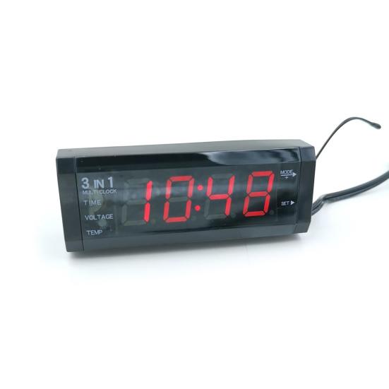 Autohodiny DC 12V Multifunkční 3 v 1 Digitální Elektrický Měřič Panel Voltmeteru pro Auto