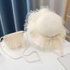 Lace Wide Brim Straw Cap Sun Protection Sunshade Fisherman Hat New Holiday Travel Beach Bags