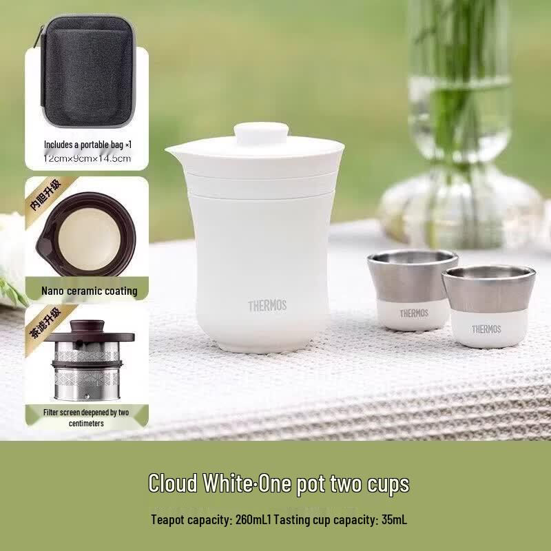 THERMOS Quick Cup Ceramic Coated Travel Mug
