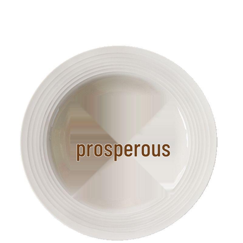 Sada dvou 8,75palcových čistě bílých rýhovaných keramických jídelních talířů na těstoviny/západní jídla