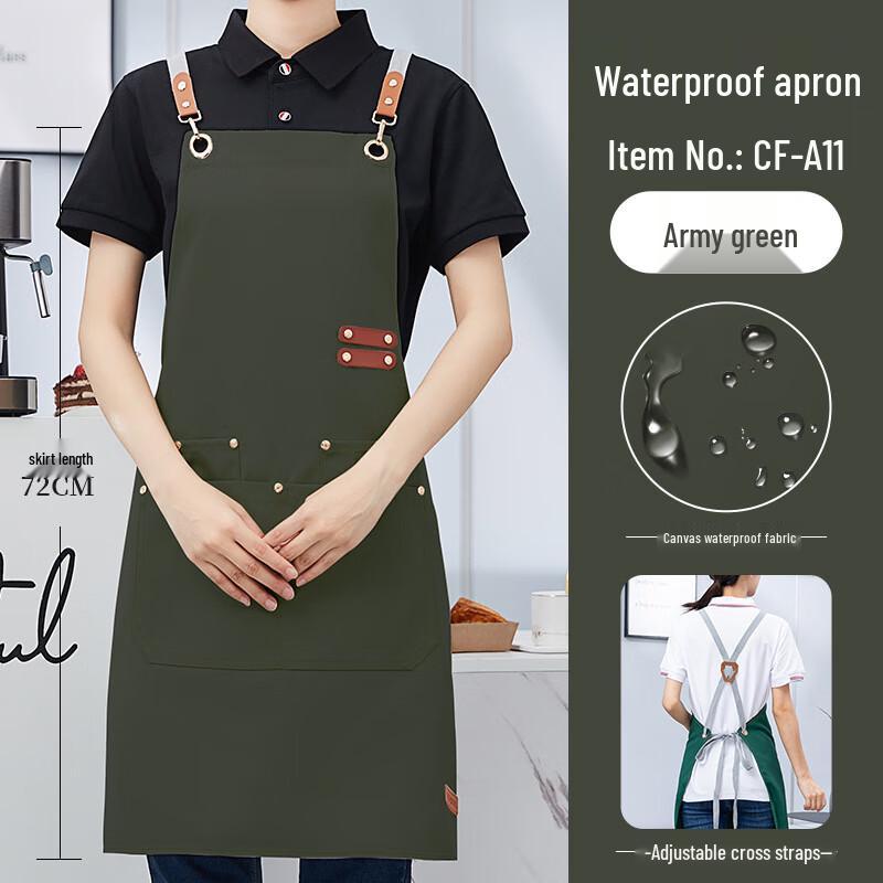 2-Pack Waterproof Canvas Kitchen & Catering Aprons
