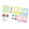Instant Film Camera Photo Frame Set 3 Inch Colorful Paper Picture Frames with Clips Filters for