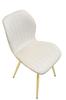Paris Chair Space Beige Gold Set 2 Pz Cm 46X58X77