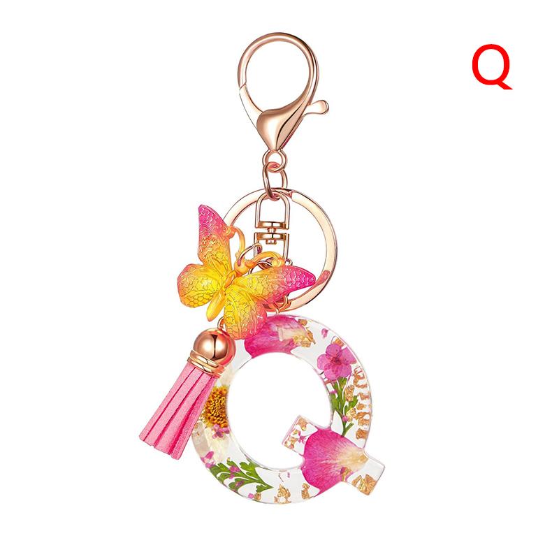 Breloc cu litere AZ bricolaj Suport metalic Breloc cu suspendare Breloc mașină pentru femei Inel cheie cu literă simplă Nume cheie Cadou de petrecere Bijuterii