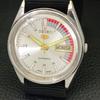 VINTAGE SEIKO 5 AUTOMATIC 6309A JAPAN MENS SILVER COLOR DIAL WATCH a701206-5 R206a-a701206