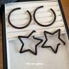 Steel Needle Acrylic Round Star Stud Earrings Casual Simple Daily Commute Versatile Earrings Design Sense Niche Earrings