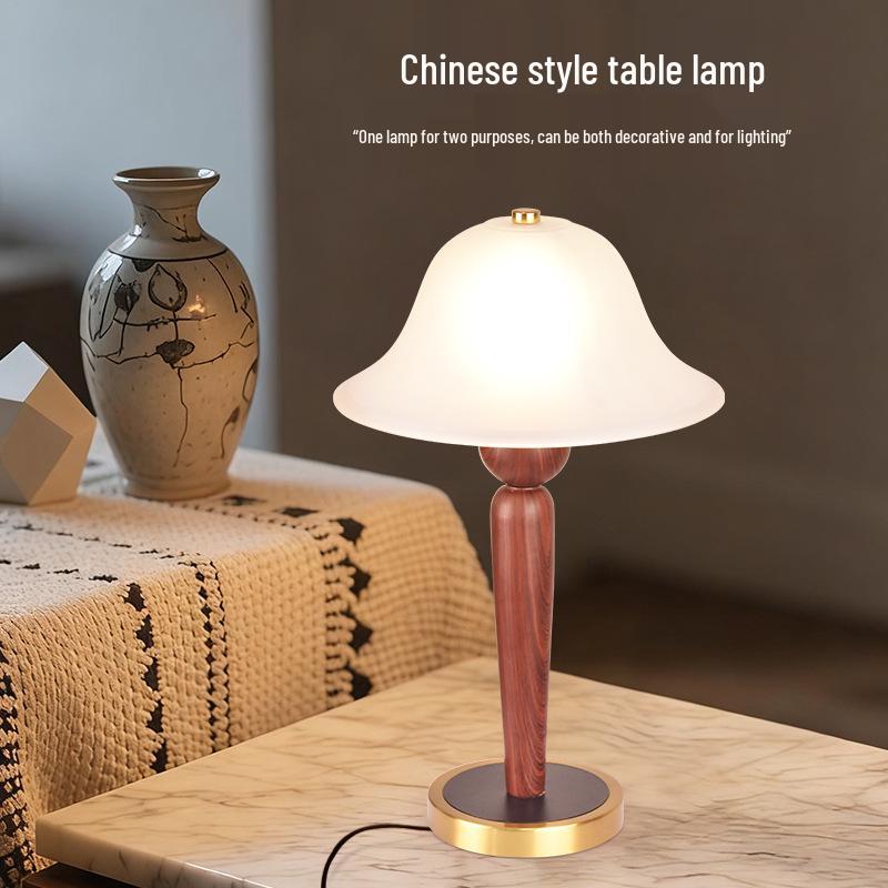 American Retro Table Lamp - Chinese Style High-End Bedside Night Light for Bedroom, Study, or Hotel Decor