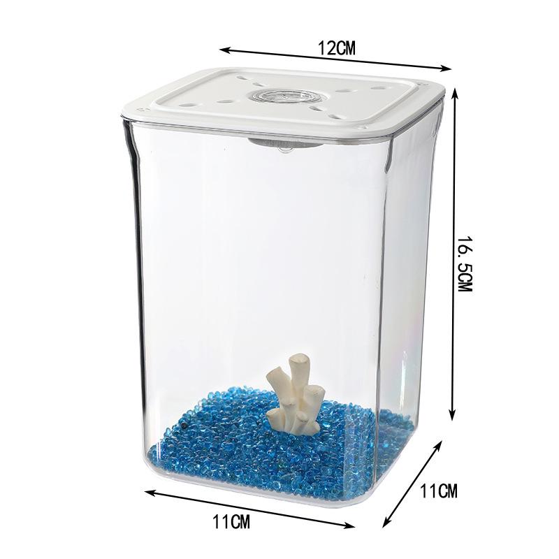 Creative Ultra White Square Betta Fish Tank for Home Decor