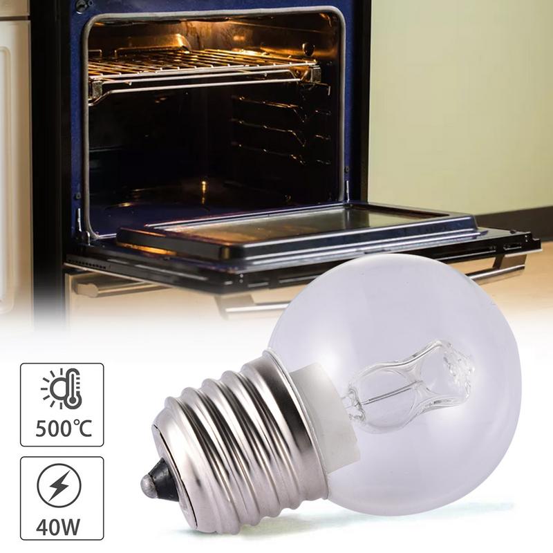 Bombilla para Horno 25W 40W 110V 220V E27 Resistente a Altas Temperaturas 500℃ Segura para Horno, Vaporera, Refrigerador, Microondas Lámpara de Horno