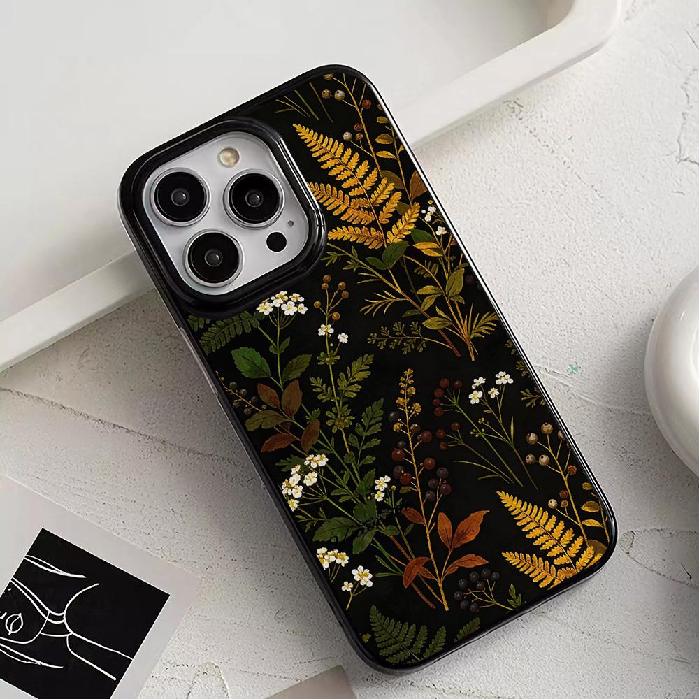 Full Screen Of Flowers And Plants Phone Case For IPhone 16 14 15 Plus 11 12 13 17 Pro Max Case Air Soft Shockproof Cases Coque