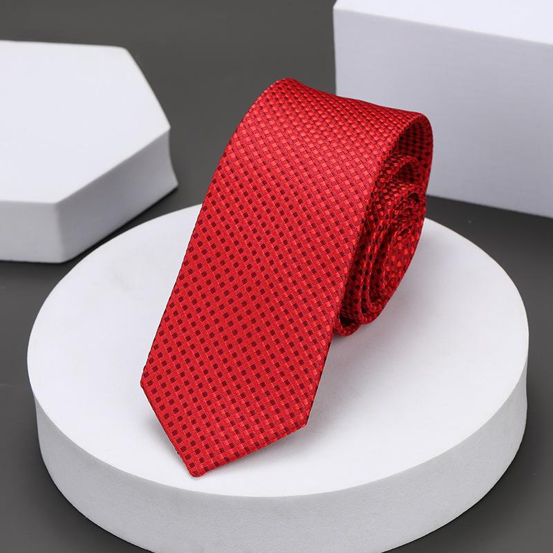 Korean Version Of Casual 5Cm Men'S And Women'S Business Dress Groom Wedding Stripe Hand Play Work Narrow Lazy Solid Color Tie