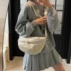 Large Capacity Bag Women's New Niche Design Shoulder Messenger Bag High-end Cloth Bag Dumpling Bag