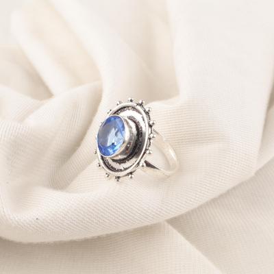 Wunderschöner Tansanit Handgefertigter Edelsteinring, 925 Solider Sterlingsilberring Antikschmuck, Ring für Verlobungsgeschenk
