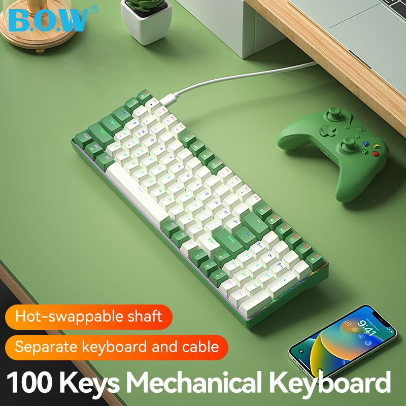 New Arrival 100 Keys Red Switch Hotswap Trading Wired Gaming Mechanical Keyboard for Desktop Laptop