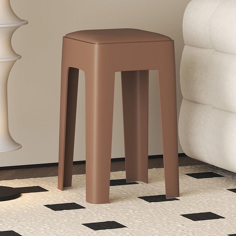 Durable Upholstered Stackable Plastic Stool for Home & Dining