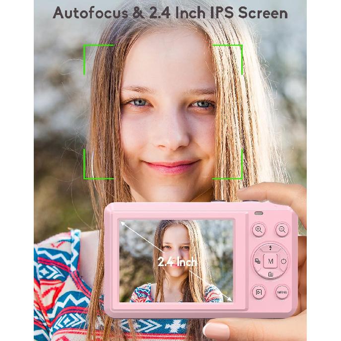 Digital Camera - 4K 64MP Digital Cameras for Photography - UHD Autofocus Point and Shoot Small Camera for Kids - Portable Compact Vlogging Camera