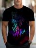 Trendy Cool 3d Gradient Haha Letter Print Unisexs Tshirt Funny T Shirt Summer Casual Short Sleeve Trend Street Unisexs Clothing