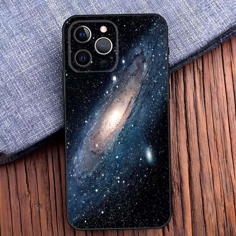 Space For Galaxy Universe Phone Case For iPhone 16,15,14,13,12,11,Pro,X,XS,Max,XR,Plus,Mini Black Soft Silicone Case