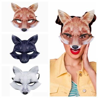 Animal Masques EVA Fox Mask Sexy Half Face Cover  Carnival Props