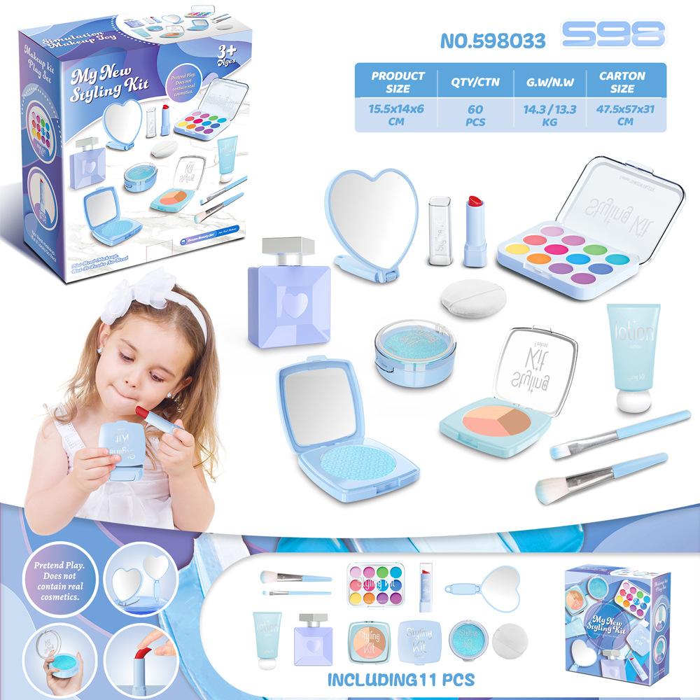 Children'S Cosmetic Set, Simulated Makeup Jewelry, Uncolored Playhouse Girl Toys 3-5 Years Old