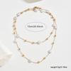 Lariat Perlen Lange Kette Halskette Für Frauen, Y-förmige Tropfen Halskette, Edelstahl Glieder Einfacher Schmuck