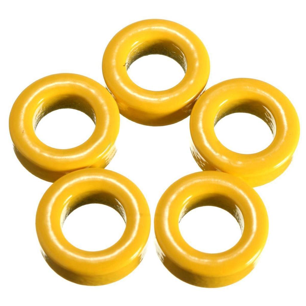5pcs New Yellow Micrometals T50-6 Iron Powder Toroidal Core RF Toroid HF HAM QRP