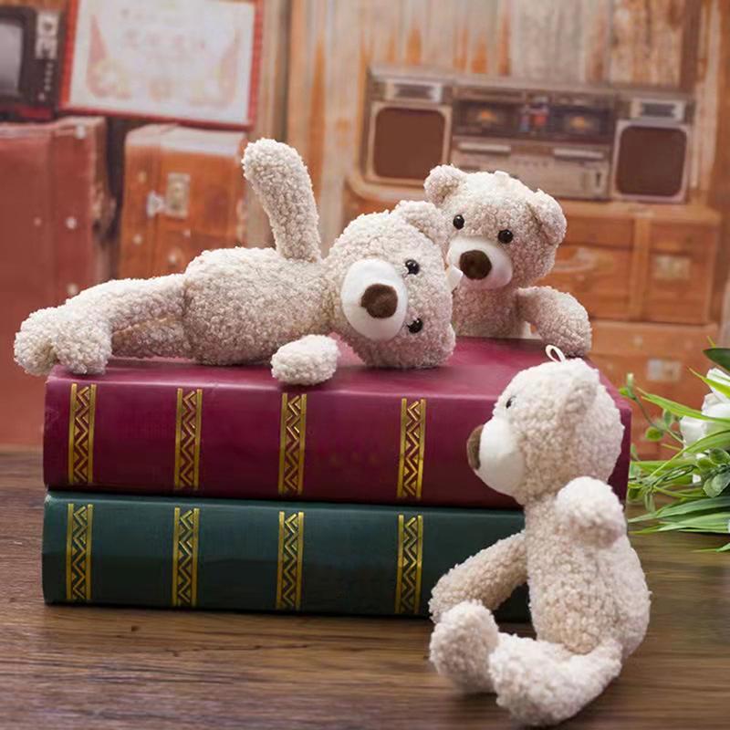 Cute Stuffed Bear Dolls Soft Mini Animal Plush Keychain Room Decorations Car Decoration Props