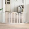 Vidaxl Cancello Pieghevole di Sicurezza per Cani, 3 Pannelli, Bianco, 150 cm