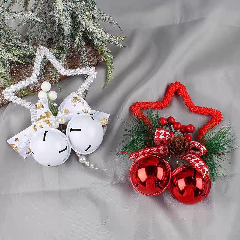 Christmas Trinkets Holiday Atmosphere Christmas Tree Pentagram Bow Bell Snowball DIY Pendant