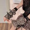 Leopard Print Lace Bowknot Y2K Sleeves - Sexy Slim-Fit Summer Arm Coverings