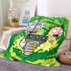 1pc Rick and Morty Blanket Lightweight Flannel Throw For Sofa, Bed, Travel, Camping, Livingroom, Office, Couch, Chair, And Bed