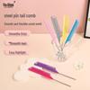Cross-Border Top Colored Steel Pin Tail Comb for Hair Sectioning and Styling