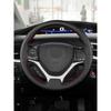 1x Steering Wheel Hand Sewing Leather Trim Cover For Honda Civic 9th 2012-2015