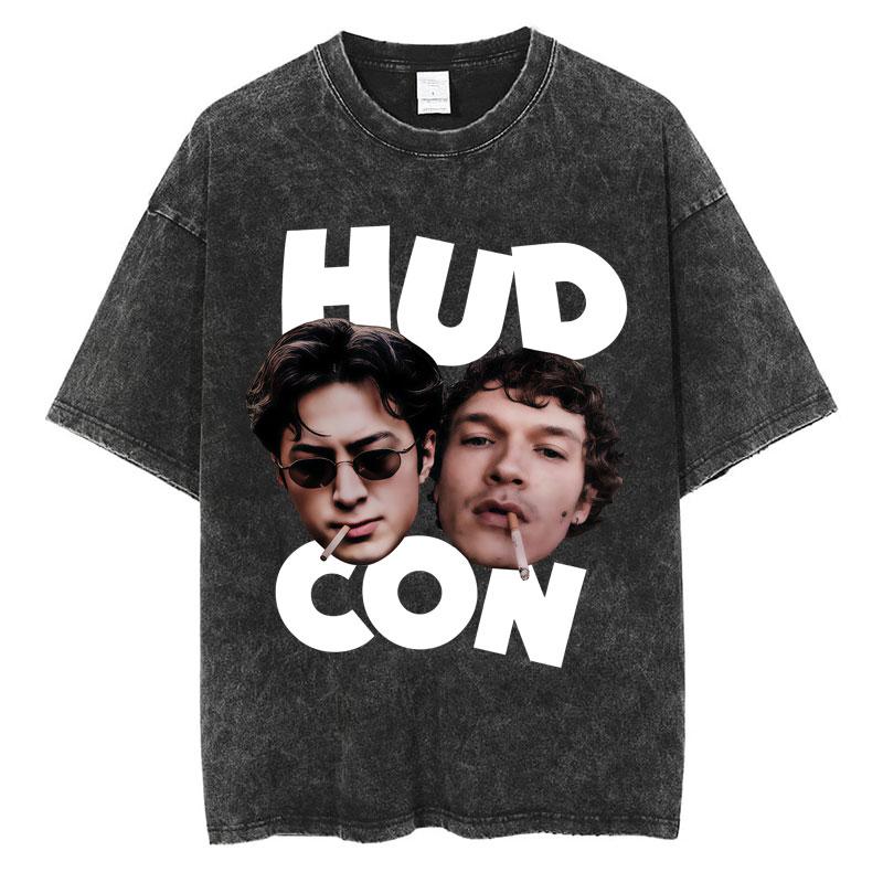 

Стирка Нагрев Соперничество Hudcon Детская Футболка Мужчины Женщины Модная Винтажная Высококачественная Футболка Свободного Кроя Хлопковые Футболки S