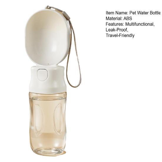 Yousheng Portable Pet Water Bottle Leak-Proof Dog Water Dispenser with Drinking Bowl Food Compartment Travel Water Bottle for Cats Hiking Walking