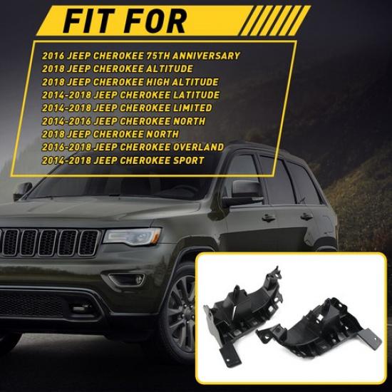 Bumper Bracket For 2014-2018 Jeep Cherokee Front Driver&Passenger Side Lower
