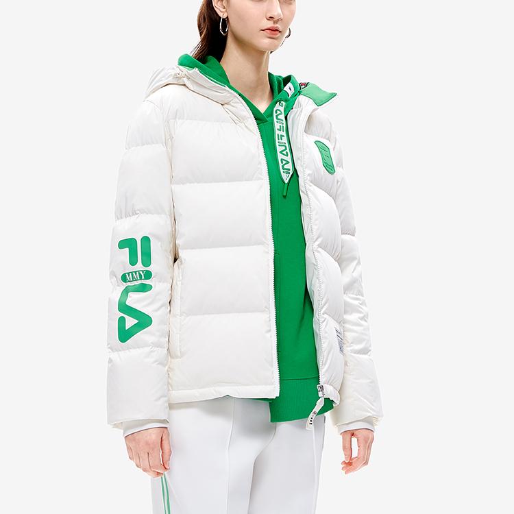 New FILA Down Jacket Women's Coconut Milk White F11W243905F-IV