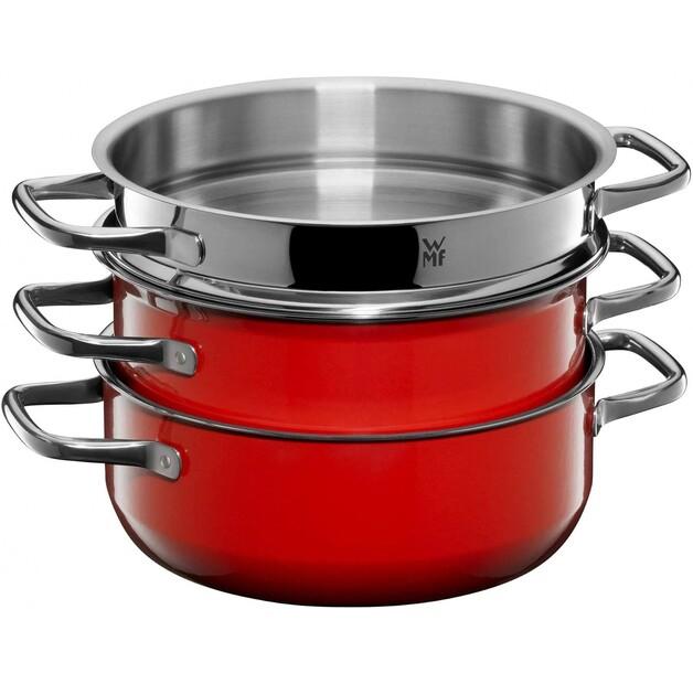 WMF Fusiontec Compact Pot Set, Red, 3 Pieces (05.1561.5290 / 3201111553)