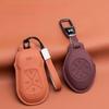 For Xpeng P7 P5 G6 G9 G3i Car Key Case Cover Shell Fob Protector Nappa Leather Protective Keychain Cover Interior Accessories