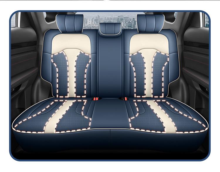 Premium Leather Car Seat Cushion - 24 Models for Five-Seater Fit, Cartoon Design, All-Season Use