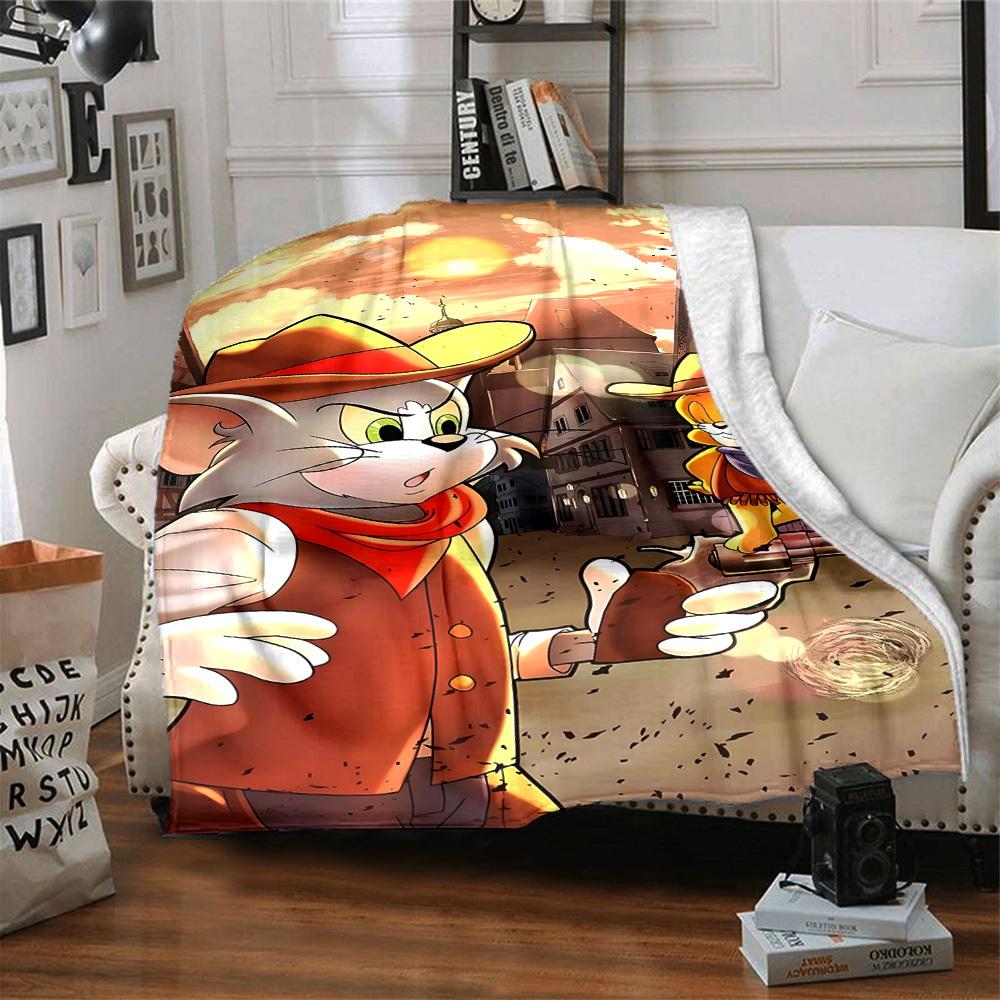 1pc cowboy mouse Flannel Blanket - Soft Warm Throw for Home, Office, TravelL1340