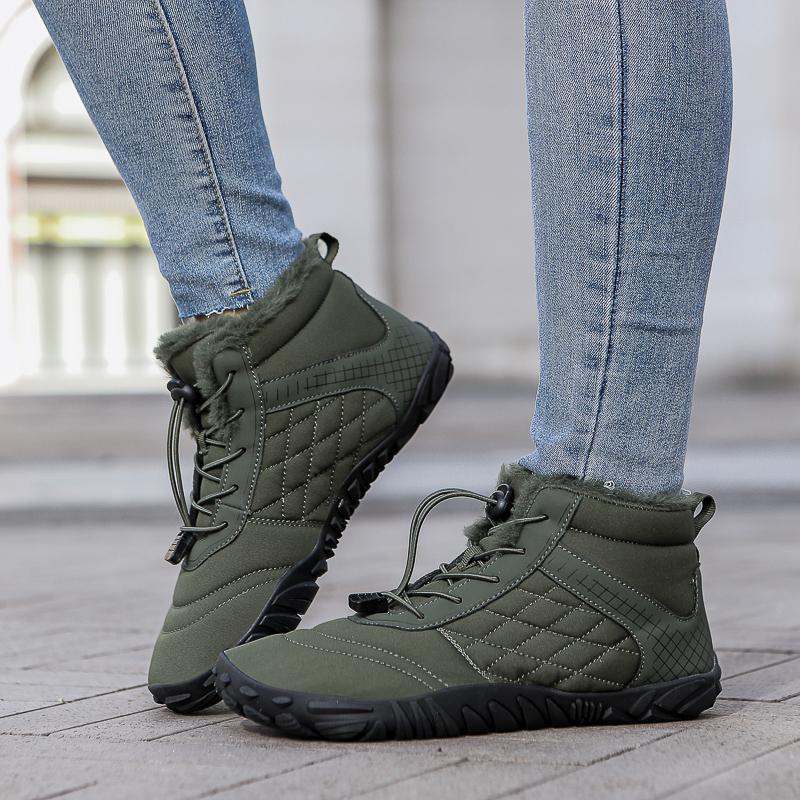 Warm Snow Boots Women Winter Hiking Boots High-top Outdoor Sports Shoes Men Non-slip Plush Sneakers