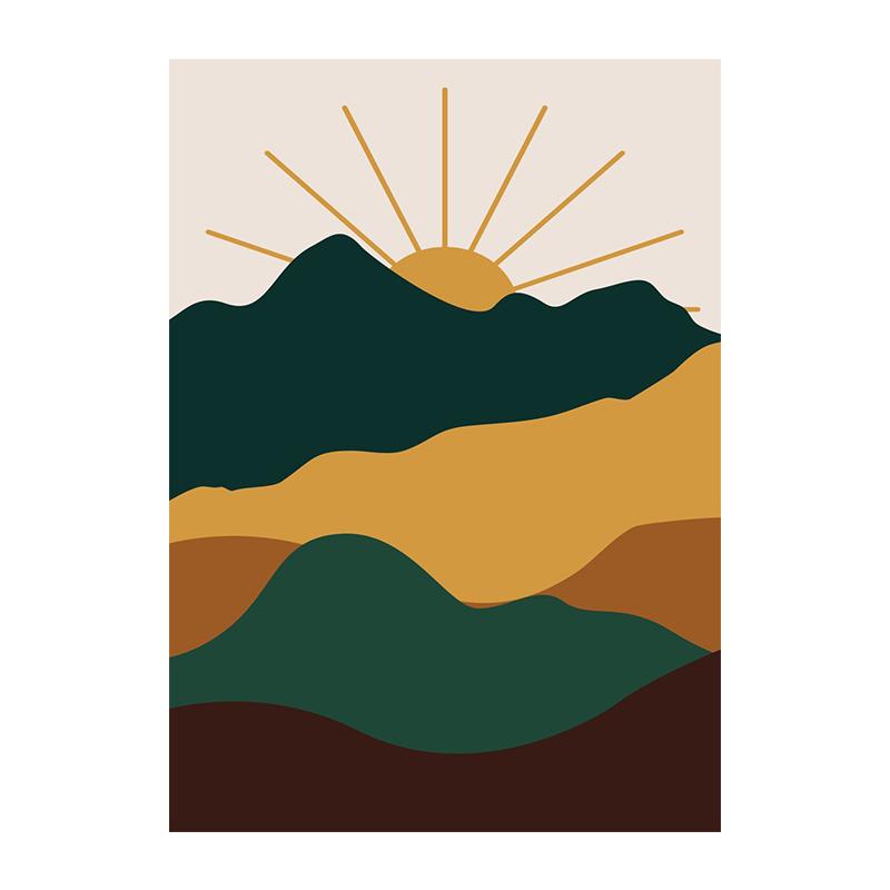 

Настенная абстракция Природа Пейзаж Живопись Искусство Печать на холсте Плакат Современная Бохо Минималистская картина для гостиной Домашний декор Cuadros 21x30cm No Framed