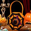 Felt Halloween Handbag Trick or Treat Tote Bag Pumpkin Spider Web Shape Candy Holder for Kids Halloween Party Favors
