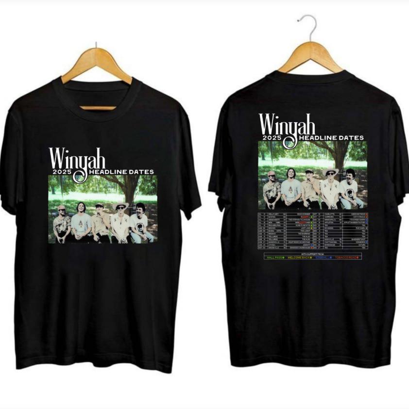 Winyah Tour 2025 Concert Music Unisex Adult Black T-Shirt Full Size WA625 Unisex T-Shirt XXXL