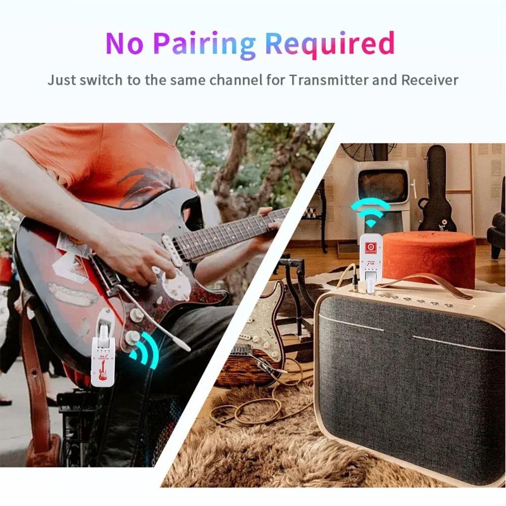 Rotatable Guitar Transmitter&Receiver 48K/16bit Wireless Guitar Adapter Set  Acoustic Guitar