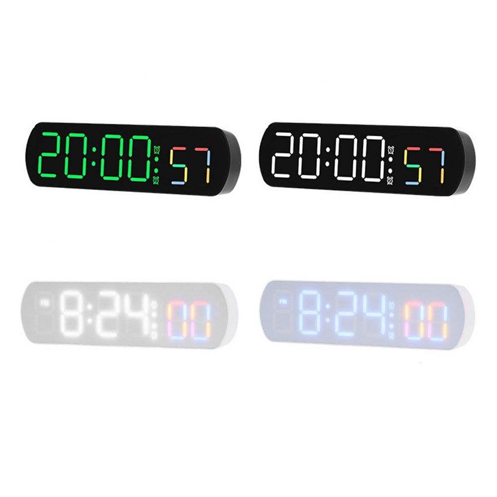 Large Display Digital Alarm Clock 12/24 Hour Temperature Display Temperature Display Clock Jump Seconds Function Loud Alarm