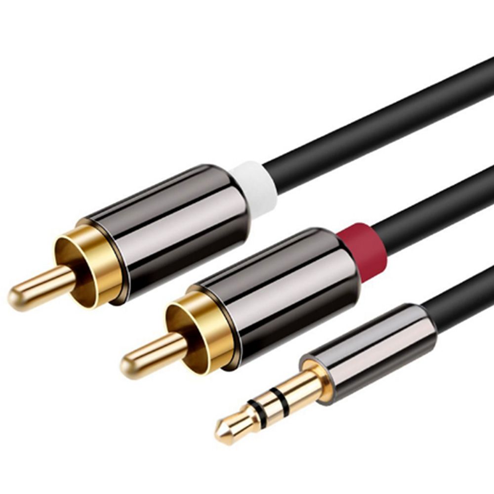 Computer TV Headphone RCA Male Amplifier 3.5mm Jack Splitter Audio Cable RCA Cable 3.5 To 2RCA