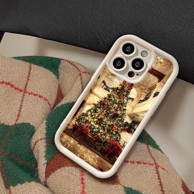 Weihnachts-Handyhülle für iPhone 11 13 12 14 15 16 Pro Max XR XS Samsung A15 A55 A05 Redmi 12 13C OPPO A16 A18 A60 Reno 11 Vivo Y17S Y12 Infinix Note